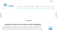 Desktop Screenshot of geminicollegeridderkerk.nl